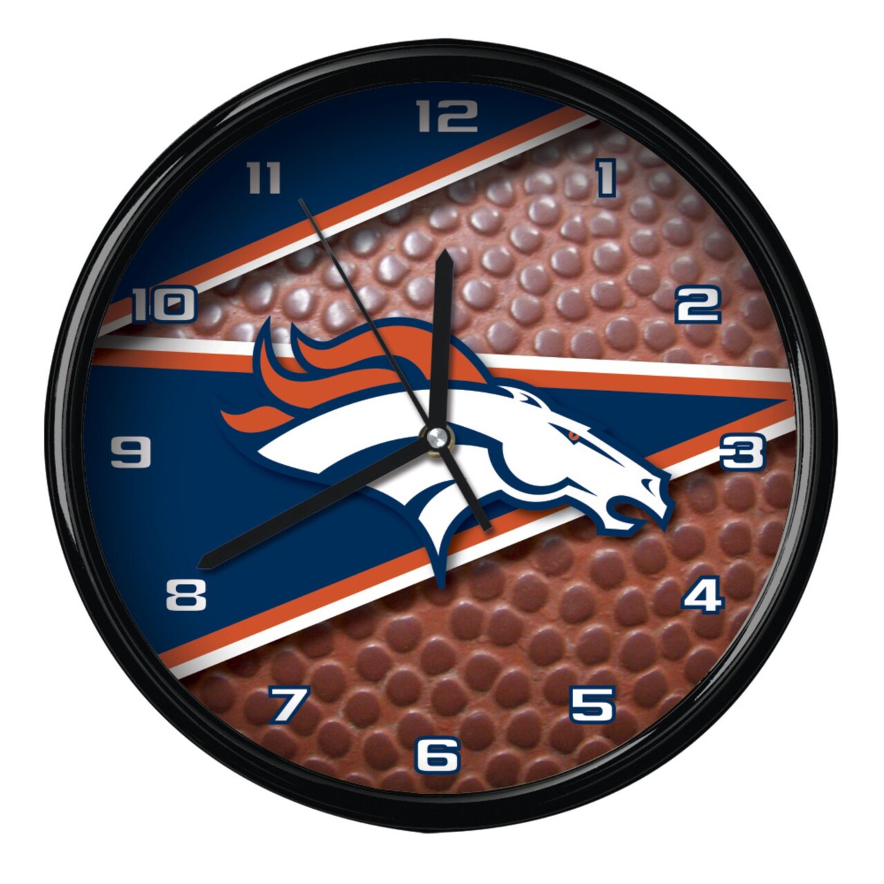 The Memory Company 11.5" Blue and Brown NFL Denver Broncos Wall Clock